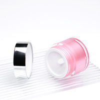 Pot cosmétique crème vide conteneur de vernis à ongles rose 30g 50g cylindre personnalisé acrylique clair acrylique Pot en plastique personnalisé 5000