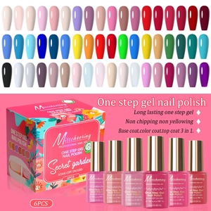 Manzilin no tóxico LED curado UV Gel Nail Art One Step Glue con fijador de <span class=keywords><strong>color</strong></span> de larga duración y armadura de nutrición tres en uno - Product Image 2