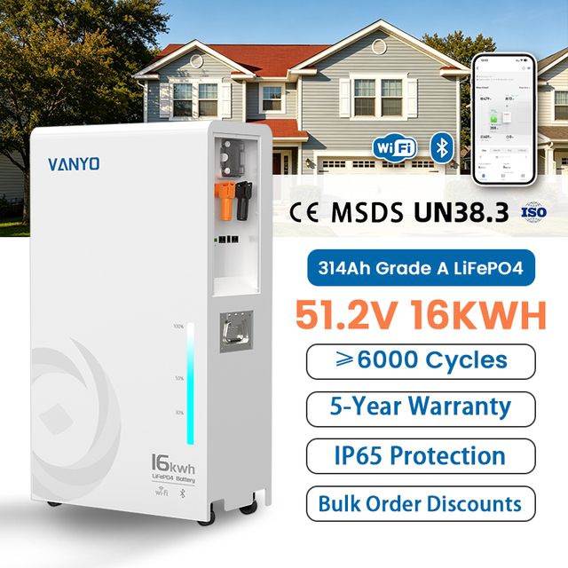 51.2v 314ah Solar Lithium Home Energy Storage System 48v 300ah 16kwh Lifepo4 Battery 15kwh