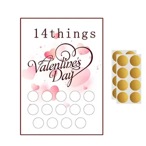 Free DIY Scratch off Stickers round Heart Scratch Card Labels Made of Cardboard