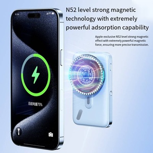 แท่นชาร์จแม่เหล็กแบบพกพาพร้อมแบตสำรองความจุ 10000mAh สำหรับหูฟังและนาฬิกา พร้อมพาวเวอร์แบงค์พิมพ์โลโก้ - Product Image 2