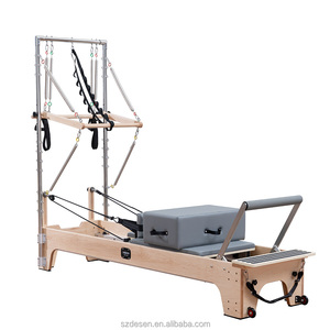 Reformer de Pilates Premium 2 en 1 con Media Torre, Cama de Yoga de Madera de Arce, Equipo de Pilates para Estudio en Casa - Product Image 2