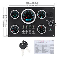 Voiture Marine Bateau DC12V/24V Moteur Jauge Instrument Meter Panel Diesel Engine Panel