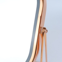 Miroir cosmétique LED à écran tactile or rose de luxe haut de gamme avec lumière de maquillage