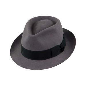 LIHUA al por mayor gris personalizado lana <span class=keywords><strong>sombrero</strong></span> sombreros de ala corta - Product Image 1