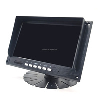 Écran de moniteur TFT 7 pouces pour voiture, camion, bus avec aide au recul pour DVR MDVR, boîte noire, connecteur aviation femelle 4 broches