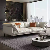 Italienisches Minimalistisches Technologie-Sofa aus Ultrafeinem Faserstoff, Modernes Minimalistisches Nordisches Kombinationssofa für Wohnzimmer