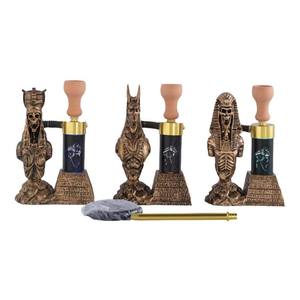 Ensemble de narguilé <span class=keywords><strong>en</strong></span> <span class=keywords><strong>verre</strong></span> pyramide pharaonique égyptienne, coffret cadeau de luxe, fumoir, chicha, shisha - Product Image 5
