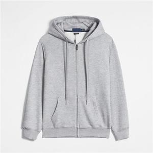 <span class=keywords><strong>Sweat</strong></span> à <span class=keywords><strong>capuche</strong></span> unisexe surdimensionné respirant en coton brodé de haute qualité avec double fermeture éclair pour l'automne - Product Image 3