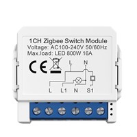 Pour Zigbee Compatible 1 canal AC 100-240V 10A courant Max 240V lumière intelligente Durable bricolage WiFi PC matériel relais Module de commutation