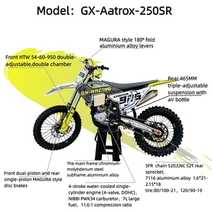GX-Aatrox-250SR 250cc 4 Tiempos con Suspensión de Amortiguación, Bestia Todoterreno |   Motor de 34 HP DOHC Refrigerado por Agua con Suspensión de Doble Cámara para Superar Todo - Product Image 3