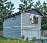 Chalet minuscule cabine ADU à double étage de 74 mètres carrés avec maisons optionnelles de 1 à 2 chambres à coucher maisons préfabriquées préfabriquées