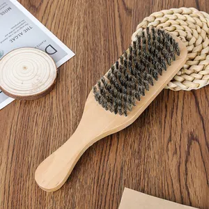 Nuova spazzola per capelli Vintage con testina di grasso in setola naturale