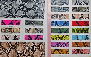 0,9mm clásico impreso serpiente patrón imitación pitón patrón PVC cuero Artificial bolsos zapatos sofá tapicería decorativa - Product Image 6