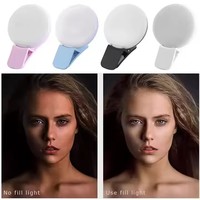 Lampe Annulaire Portable à Clipser pour Téléphone Portable avec 10 LED – Lumière d'Appoint Flash et Beauté