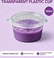Gobelets jetables personnalisés en PP pour sauces, petits récipients de qualité alimentaire pour huile d'olive, pour importateurs de restauration rapide, achat en gros