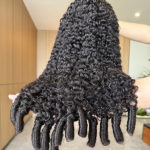 Peluca Frontal de Encaje de Cabello Humano Vietnamita Crudo Rizado <span class=keywords><strong>BBC</strong></span> 250% de Densidad 16~24 Pulgadas en Stock Lista para Enviar - Product Image 1
