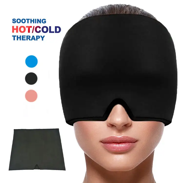 Migraine Relief Hot Compress Cold Therapy Ice Head Wrap Ice Pack Mask Cold Cap Fitting Head Gel Ice Cap