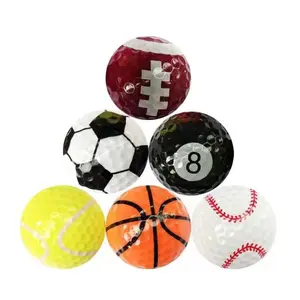 6 Pcs Gift Balls Logo Customized Brand-new Football Basketball Shaped Sport Golf Ball Custom