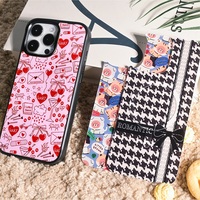 Coque de téléphone à panneau arrière magnétique remplaçable pour Iphone17/17pro/17promax/17air avec la ligne Cherry colorée de dorure