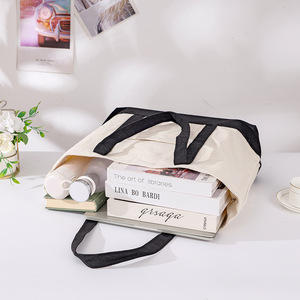 43*33*10cm Canvas <b>Tote</b> <b>Bag</b> Reusable Shopping <b>Bag</b> for Retail Grocery and Promotion Without Zipper - Product Image 6