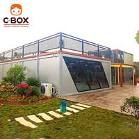 Cbox Lüks 20ft Prefabrik Mobil Kabin Düşük Fiyatlı Bahçe Evleri Avlu Dairesi Sandviç Panel Düz Paket Konteyner Ev