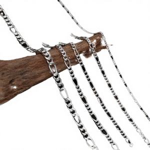 <span class=keywords><strong>Lovestory</strong></span> A3001 Excelente Cadena Figaro 3+1 Gruesa de 2mm, Joyería de Plata Esterlina a la Moda para la Elaboración de Collares Permanentes - Product Image 4