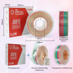 Filamento PLA Rainbow Silk de Kingroon, Bobina de 1 kg, 1.75 mm, Material de Impresión 3D, Filamento PLA Multicolor para la Mayoría de las Impresoras 3D FDM - Product Image 4