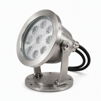 Projecteur de piscine subaquatique en acier inoxydable IP68, changeant de couleur RGB, 12V 24V, contrôle DMX512, garantie 5 ans pour fontaine, jardin, extérieur