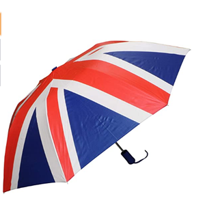 डबल परत ब्रिटिश झंडा अच्छी गुणवत्ता स्वचालित खुला मुद्रित अंदर छाता - Product Image 5