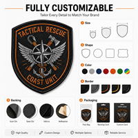 Écussons brodés personnalisés pour équipes de sauvetage d'urgence, vente en gros, emblèmes nautiques OEM, badges ancre pour vestes d'extérieur