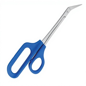 Ciseaux à ongles à lame courbée en acier inoxydable, pointe aiguisée, manche en plastique, coupe-cuticules durable pour le soin des ongles - Product Image 3