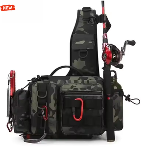 Sac à dos de pêche, boîte à leurres, sac de rangement pour équipement, sac banane, sac à bandoulière pour homme, porte-canne à pêche à la mouche, sac à bandoulière imperméable 30L - Product Image 1