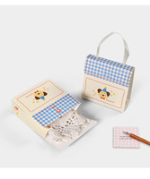 Boîte à bonbons et biscuits en carton, motif dessin animé mignon, pliable, motif chat et chien, petite boîte cadeau fraîche et portable