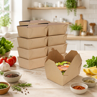 Vente en gros de boîtes alimentaires pour nouilles sushi kraft boîte à emporter pour poulet frit à salade boîte à lunch en papier personnalisé biodégradable écologique jetable