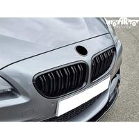 Grille de calandre avant double lamelles en plastique noir brillant Haosheng pour BMW Série 6 F06 F12 F13