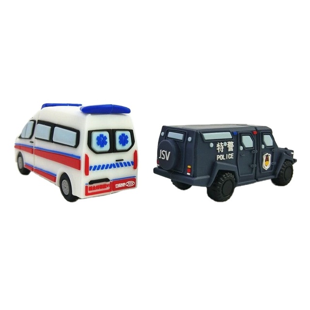 Promotion Gift 2D/3D PVC Soft Rubber Design Truck / Crane /tank /car Shape 16gb 32gb 64gb128gb USB Flash Drive