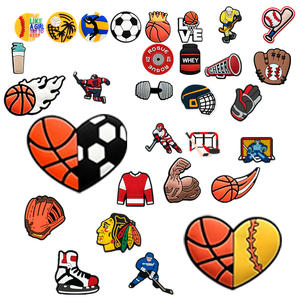 थोक थोक पीवीसी डिज़ाइन 2डी प्यारा अनुकूलित खेल श्रृंखला लोगो सहायक उपकरण फैशन अद्वितीय जूते आकर्षण - Product Image 1