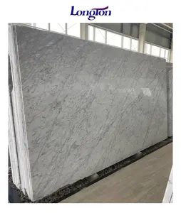 Prefab Natural Italian Marble Bianco White Carrara Marbre Marmol slab for Polished Stair Floor Tile Italian Carrara Tiles