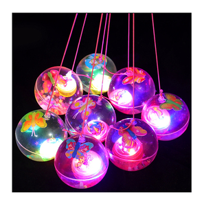 2024 Hot selling6.5 đàn hồi pha lê bóng Glow bouncy bóng đèn flash Còng tay nảy trẻ em trẻ em Đồ chơi đầy màu sắc nhảy bóng - Product Image 2