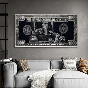 ภาพวาดศิลปะป๊อปติดผนังรูปนักเลงเงิน100ดอลลาร์โปสเตอร์ภาพยนตร์ภาพพิมพ์ผ้าใบภาพวาดตกแต่งผนัง - Product Image 3