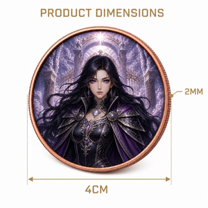 Moneta Commemorativa Personalizzata da 1 OZ in Rame Puro .999, <span class=keywords><strong>Guerriero</strong></span> Gotico della Luna, Oggetto da Collezione Fantasy - Product Image 5