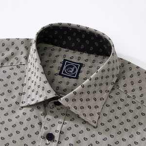 Chemise décontractée élégante pour homme, simple boutonnage, popeline 100 % coton, imprimé numérique écologique, idéale pour les activités de plein air et les voyages - Product Image 3