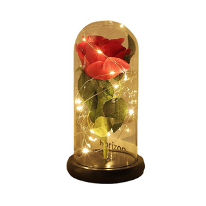 Flannel feel simulation rose decoration led light creative gift lover Tanabata <b>girlfriend</b> gift - Product Image 6