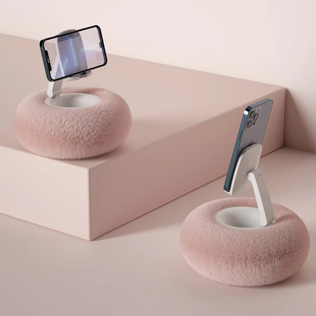 Adjustable Soft Pillow Stand for iPhone for Xiaomi Redmi for Huawei Oppo-Mobile Phone Holder for Bed Sofa Lap for Mobile Phones