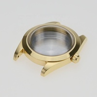Casing Jam Tangan Tipis Ramping 38mm dari Baja Anti Karat 316L Harga Pabrik, Cocok untuk Mesin NH34 NH35 NH36, dengan Kaca Top Hat dan Bezel Beralur