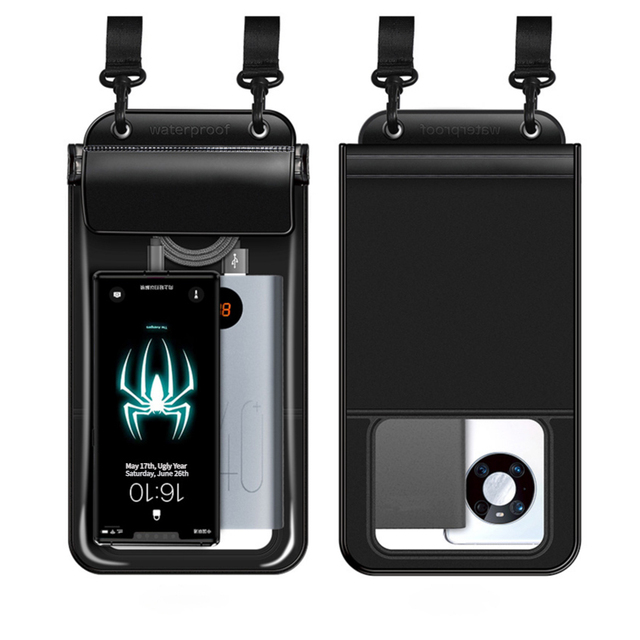 Custom Logo Triple Seal TPU Waterproof Mobile Phone Dry Bags Power Bank Swim Travel Universal Underwater Phone Pouch