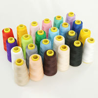 Fil à coudre en polyester filé 100% multicolore 40S/2 5000 yards pour machine, personnalisé