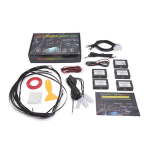 Kit de Iluminación Ambiental Interior para Automóvil RGB Universal, Luces LED de Fibra Óptica Acrílica de 18+22 Pulgadas, Sincronización con Música, Modo Sinfonía - Product Image 4
