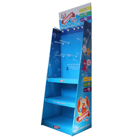 Estante de ropa de cartón moderno personalizado soporte de exhibición de suelo cuadrado independiente portátil ganchos giratorios desmontables para moderno